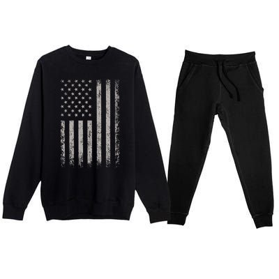 USA Flag American Flag United States Of America 4th Of July Premium Crewneck Sweatsuit Set