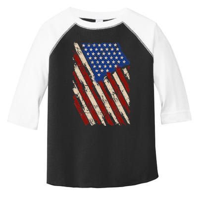 USA Flag American Flag United States of America 4th of July Toddler Fine Jersey T-Shirt