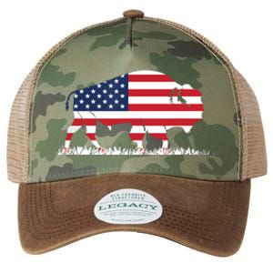 USA Flag American Buffalo Legacy Tie Dye Trucker Hat