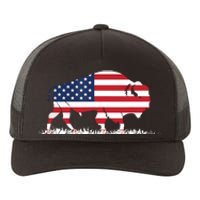 USA Flag American Buffalo Yupoong Adult 5-Panel Trucker Hat