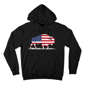 USA Flag American Buffalo Hoodie