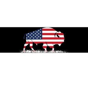 USA Flag American Buffalo Bumper Sticker