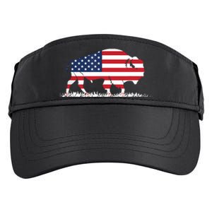 USA Flag American Buffalo Adult Drive Performance Visor