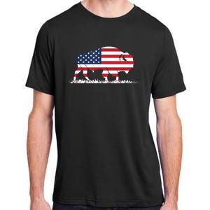 USA Flag American Buffalo Adult ChromaSoft Performance T-Shirt