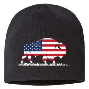 USA Flag American Buffalo Sustainable Beanie