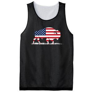 USA Flag American Buffalo Mesh Reversible Basketball Jersey Tank