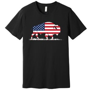 USA Flag American Buffalo Premium T-Shirt