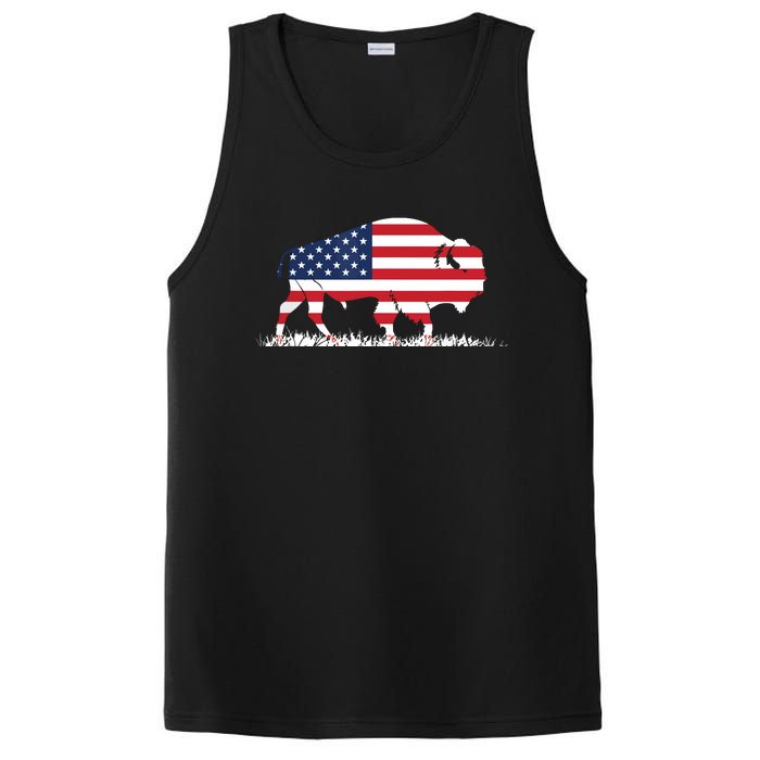 USA Flag American Buffalo PosiCharge Competitor Tank