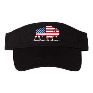 USA Flag American Buffalo Valucap Bio-Washed Visor