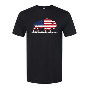 USA Flag American Buffalo Softstyle CVC T-Shirt