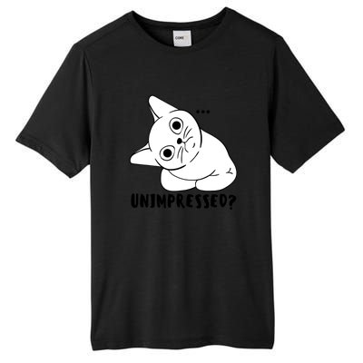 Unimpressed Funny Angry Cat Tall Fusion ChromaSoft Performance T-Shirt