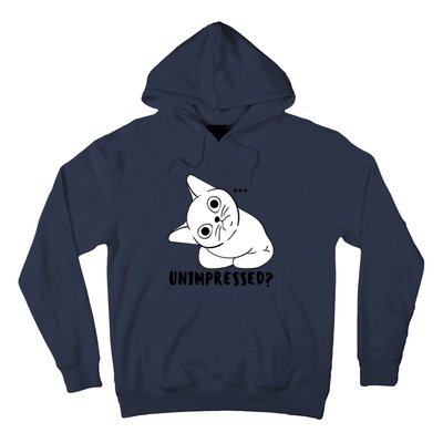 Unimpressed Funny Angry Cat Hoodie