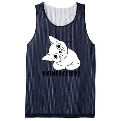 Unimpressed Funny Angry Cat Mesh Reversible Basketball Jersey Tank