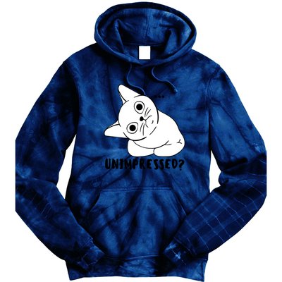 Unimpressed Funny Angry Cat Tie Dye Hoodie