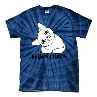 Unimpressed Funny Angry Cat Tie-Dye T-Shirt