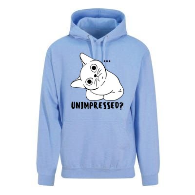 Unimpressed Funny Angry Cat Unisex Surf Hoodie