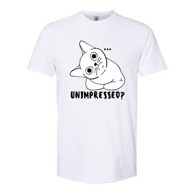 Unimpressed Funny Angry Cat Softstyle® CVC T-Shirt