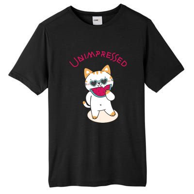 Unimpressed Funny Angry Cat Tall Fusion ChromaSoft Performance T-Shirt