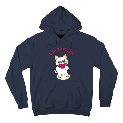 Unimpressed Funny Angry Cat Hoodie