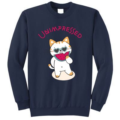 Unimpressed Funny Angry Cat Sweatshirt