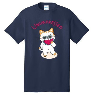 Unimpressed Funny Angry Cat Tall T-Shirt