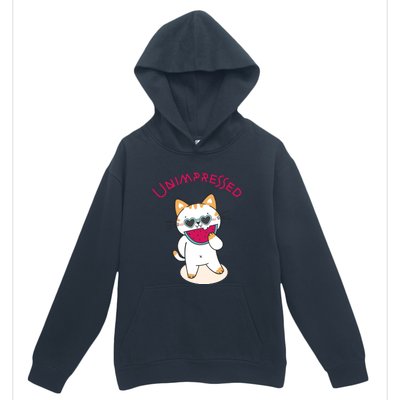 Unimpressed Funny Angry Cat Urban Pullover Hoodie