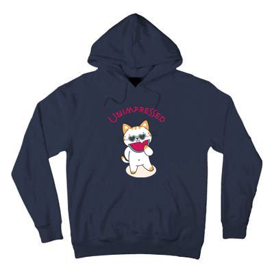 Unimpressed Funny Angry Cat Tall Hoodie