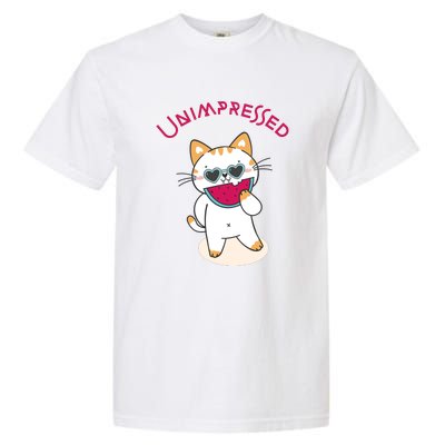 Unimpressed Funny Angry Cat Garment-Dyed Heavyweight T-Shirt