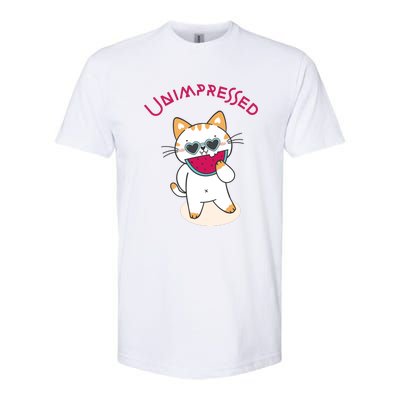 Unimpressed Funny Angry Cat Softstyle CVC T-Shirt