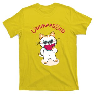 Unimpressed Funny Angry Cat T-Shirt