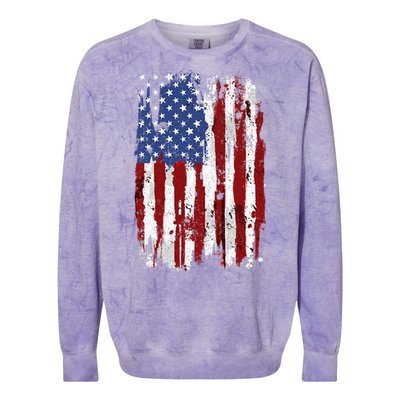 USA Flag American Flag United States Of America 4th Of July Colorblast Crewneck Sweatshirt