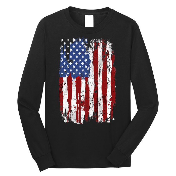 USA Flag American Flag United States Of America 4th Of July Long Sleeve Shirt