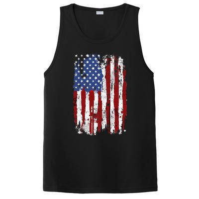 USA Flag American Flag United States Of America 4th Of July PosiCharge Competitor Tank