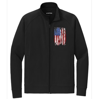 USA Flag American Flag United States Of America 4th Of July Stretch Full-Zip Cadet Jacket