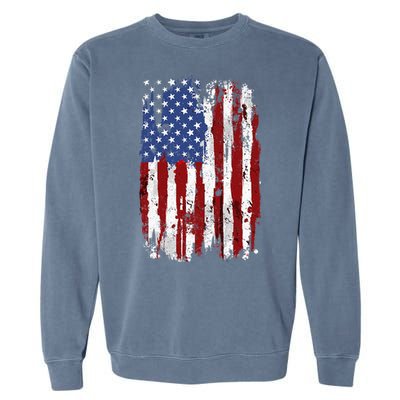 USA Flag American Flag United States Of America 4th Of July Garment-Dyed Sweatshirt