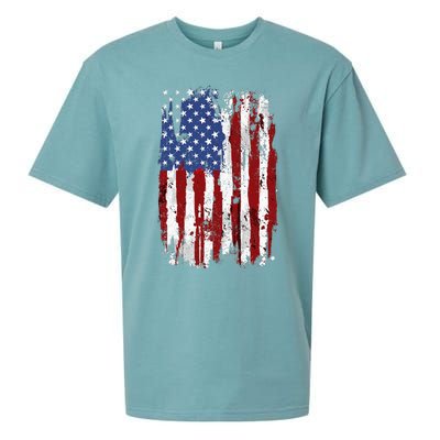 USA Flag American Flag United States Of America 4th Of July Sueded Cloud Jersey T-Shirt