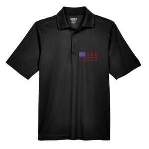 US Flag Airplanes Patriotic Aviation American Pilot Gift Men's Origin Performance Pique Polo