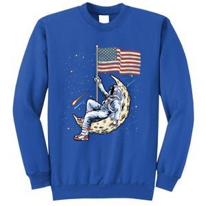 Us Flag Astronaut Space Independence Day 4th Of July Cool Gift Sweatshirt