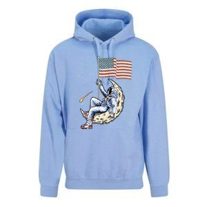 Us Flag Astronaut Space Independence Day 4th Of July Cool Gift Unisex Surf Hoodie