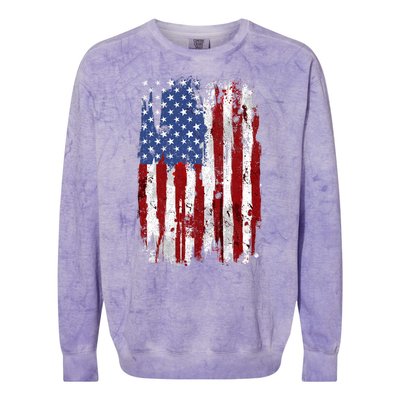 Usa Flag American Flag United States Of America 4th Of July Colorblast Crewneck Sweatshirt