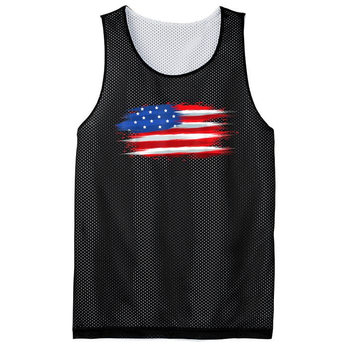 USA Flag American Flag United States Of America 4th Of July Mesh Reversible Basketball Jersey Tank