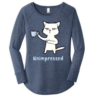 Unimpressed Funny Angry Cat Women's Perfect Tri Tunic Long Sleeve Shirt