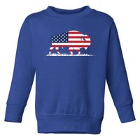 Usa Flag American Buffalo Cool Gift Toddler Sweatshirt