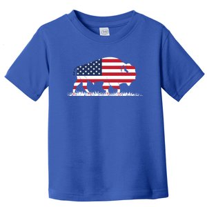 Usa Flag American Buffalo Cool Gift Toddler T-Shirt