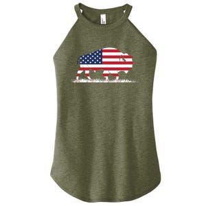 Usa Flag American Buffalo Cool Gift Women's Perfect Tri Rocker Tank