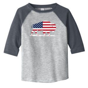 Usa Flag American Buffalo Cool Gift Toddler Fine Jersey T-Shirt