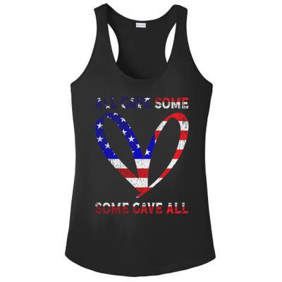 Usa Flag American Patriotic Heart Armed Forces Memorial Day Great Gift Ladies PosiCharge Competitor Racerback Tank