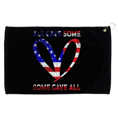 Usa Flag American Patriotic Heart Armed Forces Memorial Day Great Gift Grommeted Golf Towel