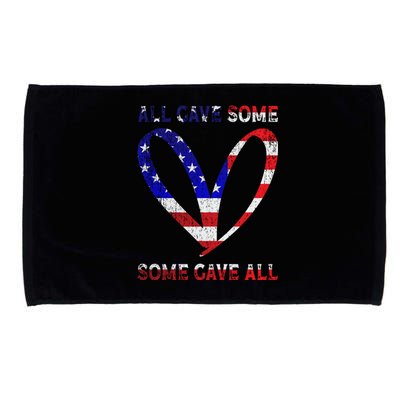 Usa Flag American Patriotic Heart Armed Forces Memorial Day Great Gift Microfiber Hand Towel