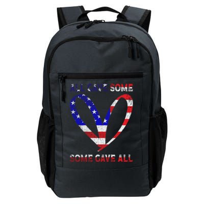 Usa Flag American Patriotic Heart Armed Forces Memorial Day Great Gift Daily Commute Backpack